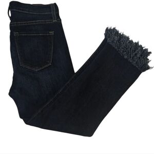 Judy Blue Frayed Hem Dark Blue Jeans Size 5/27